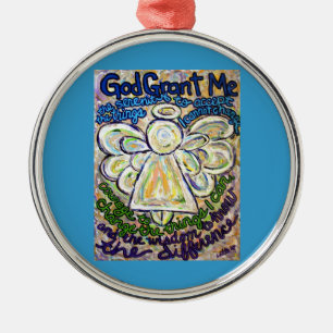 Serenity Prayer Angel Art Painting Ornament Charm
