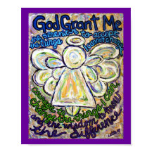 Serenity Prayer Angel Painting Art Poster (Small)