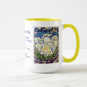 Serenity Prayer Angel Painting Mug or Cup