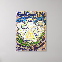 Serenity Prayer Angel Painting Wrapped Canvas Art