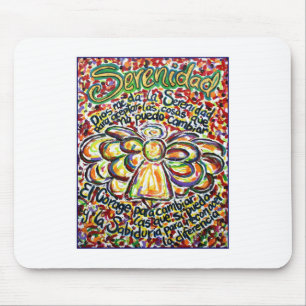 Serenity Prayer Angel (Spanish Text) Mouse Mat