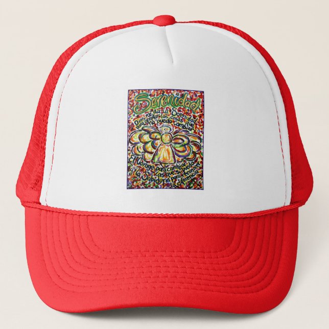Serenity Prayer Angel (Spanish Text) Trucker Hat (Front)