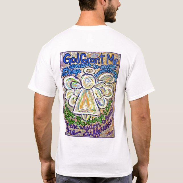 Serenity Prayer Angel T-shirt (back) (Back)