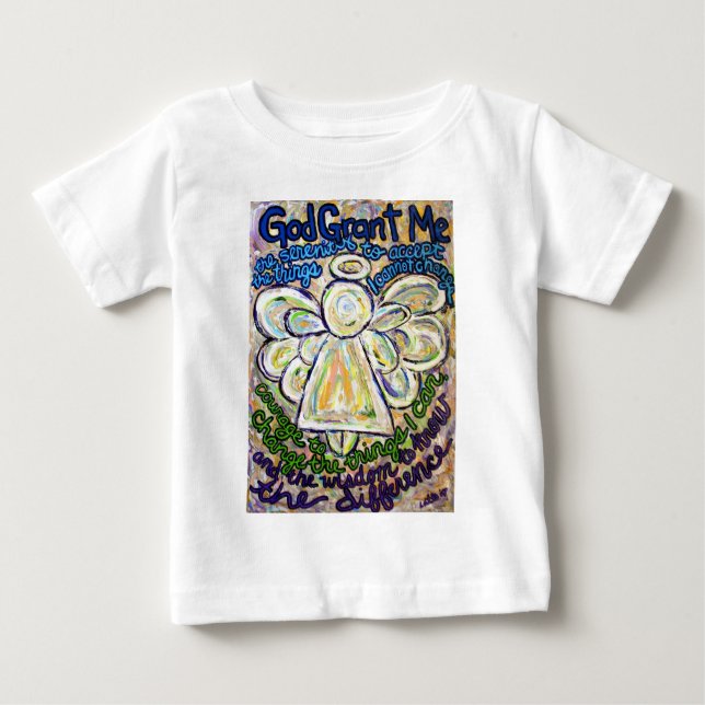 Serenity Prayer Angel T-shirt (Double Angels) (Front)