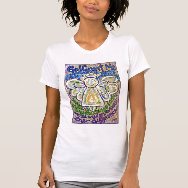 Serenity Prayer Angel T-shirt (front) (Front)