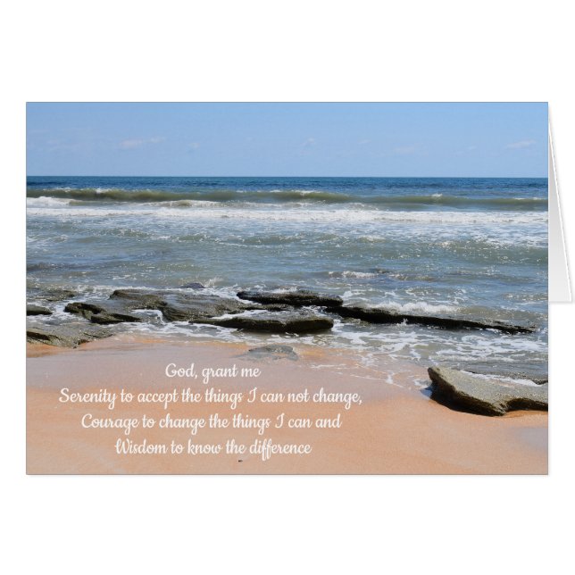 Serenity Prayer at the Beach (Front Horizontal)