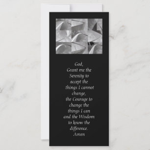Serenity Prayer Black and White Geometric Design