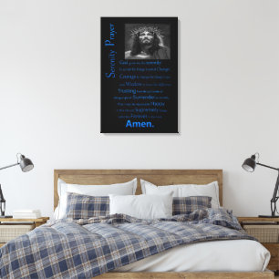 Serenity Prayer Blue Canvas Print