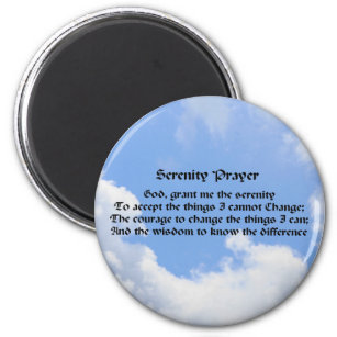 Serenity Prayer Blue Sky Inspirational Magnet