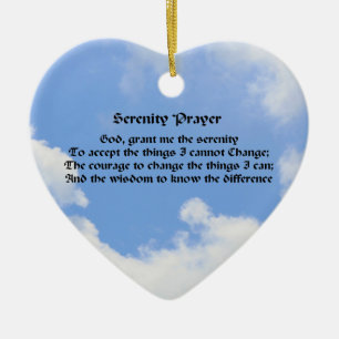 Serenity Prayer Blue Sky Inspirational Ornament