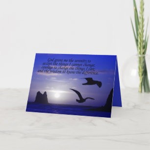 serenity prayer blue stay strong! card