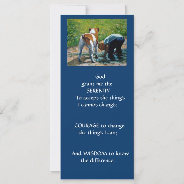 SERENITY PRAYER: BOY: JACK RUSSELL: ART (Front)