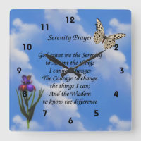 Serenity Prayer Butterfly Flower Inspirational