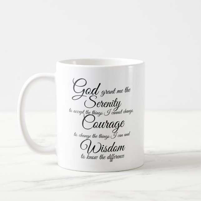 Serenity Prayer by Petra Ortiz coffee mug (Left)