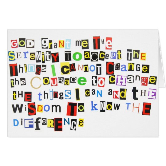 Serenity Prayer Card