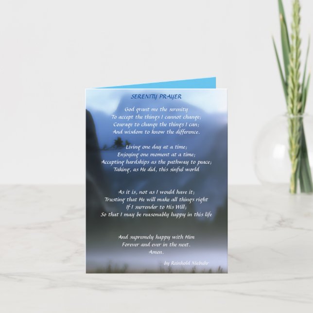 Serenity Prayer Card (Front)