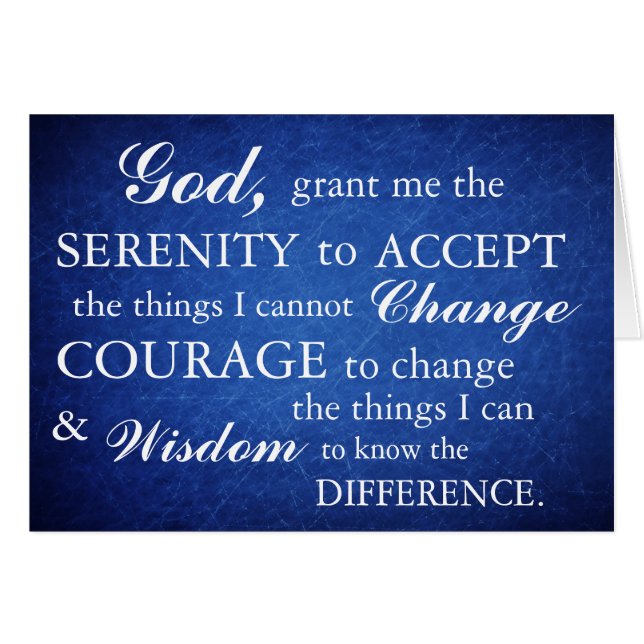 Serenity Prayer card (Front Horizontal)