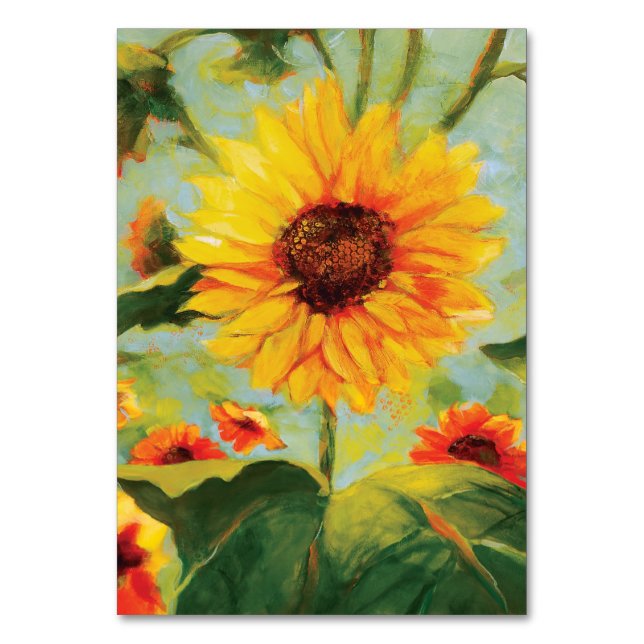 Serenity Prayer card with Yellow Sunflower design (Front)