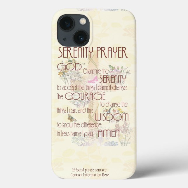 Serenity Prayer Case-Mate iPhone Case (Back)