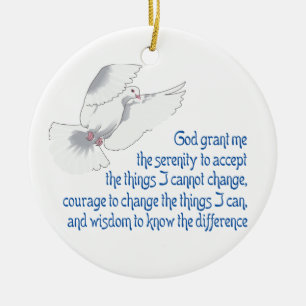 Serenity Prayer Ceramic Tree Decoration