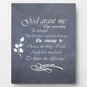 Serenity Prayer Chalkboard Gifts - trendy vintage Plaque