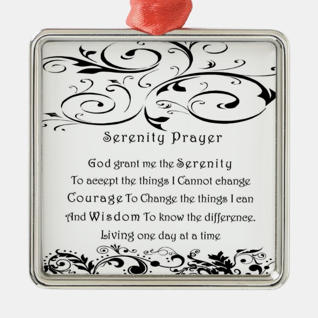 Serenity Prayer Christmas Ornament (Front)