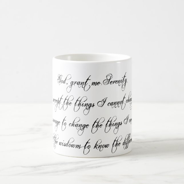 Serenity Prayer Coffee Mug (Center)