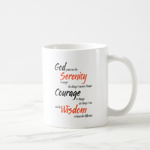 Serenity prayer coffee mug