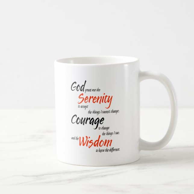 Serenity prayer coffee mug (Right)