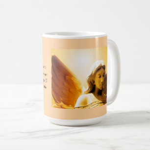Serenity Prayer Colorful Yellow Gold Orange Angel  Coffee Mug