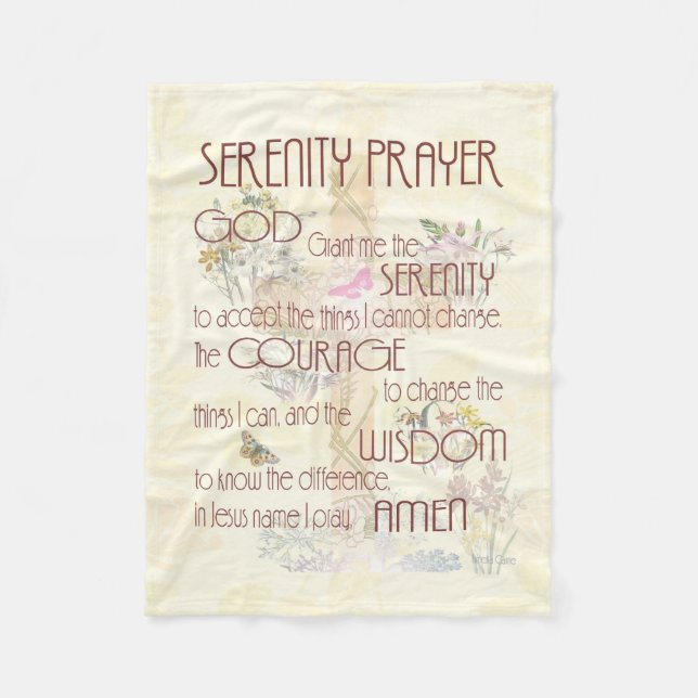 Serenity Prayer Comfort Blanket (Front)