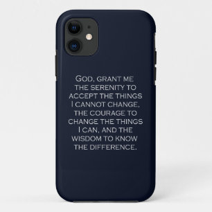 Serenity Prayer Copperplate Gothic Light Font  iPhone 11 Case