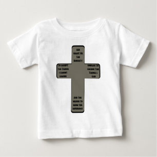 Serenity Prayer Cross Quote Baby T-Shirt