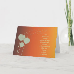 Serenity Prayer dandelions card