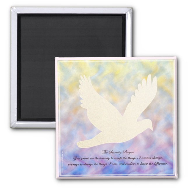 Serenity Prayer Dove Magnet (Front)