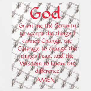 Serenity Prayer Fleece Blanket