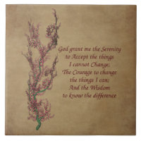 Serenity Prayer Floral Inspirational Quote