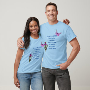 Serenity Prayer Flower Butterfly Inspirational  T-Shirt