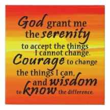 Serenity Prayer God Grant Me Painted Sunset Fancy