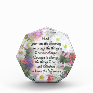  Serenity Prayer in Floral Bouquet Design Photo Block