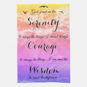 Serenity Prayer Inspirational Kitchen Towel