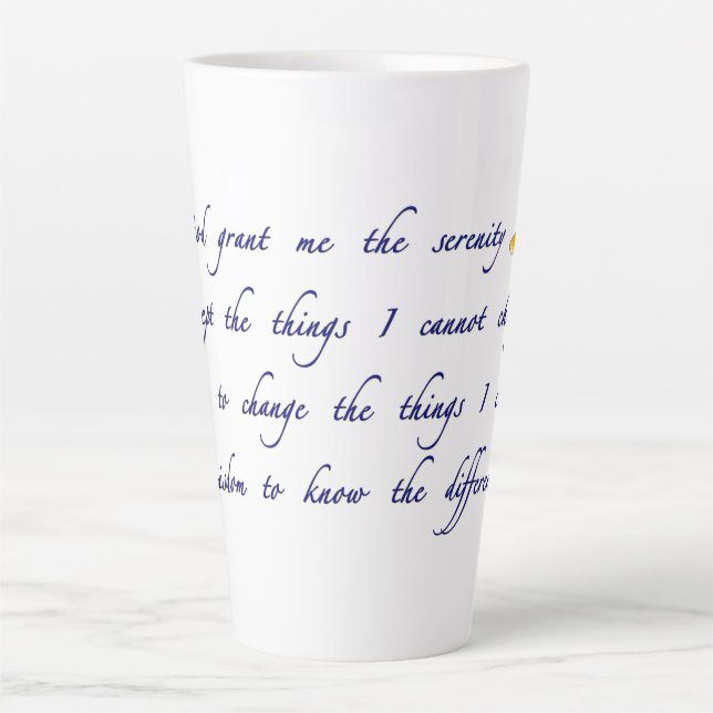 Serenity prayer latte mug (Front)