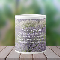 Serenity Prayer Lavender Garden Floral