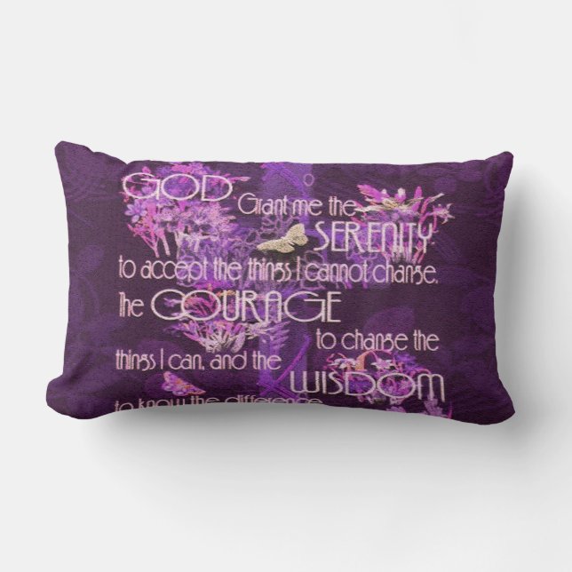 Serenity Prayer Lumbar Cushion (Front)