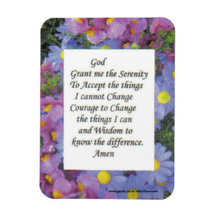 Serenity prayer magnet