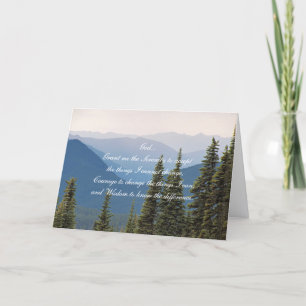 Serenity Prayer Misty Mountains Landscape Card