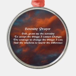 Serenity Prayer Morning Sky Inspirational Ornament