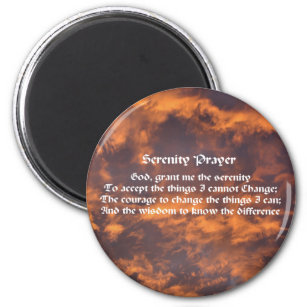 Serenity Prayer Morning Sky Magnet
