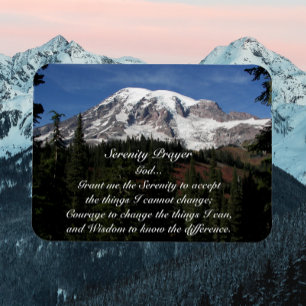 Serenity Prayer Mount Rainier Magnet