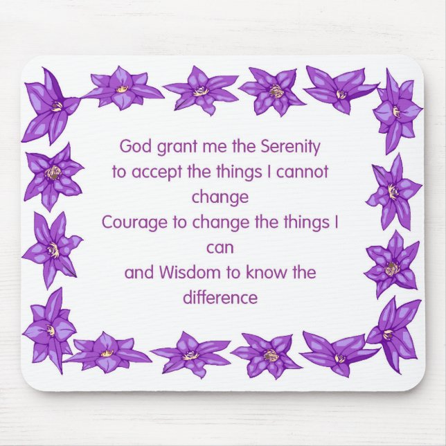 Serenity Prayer Mouse Mat (Front)
